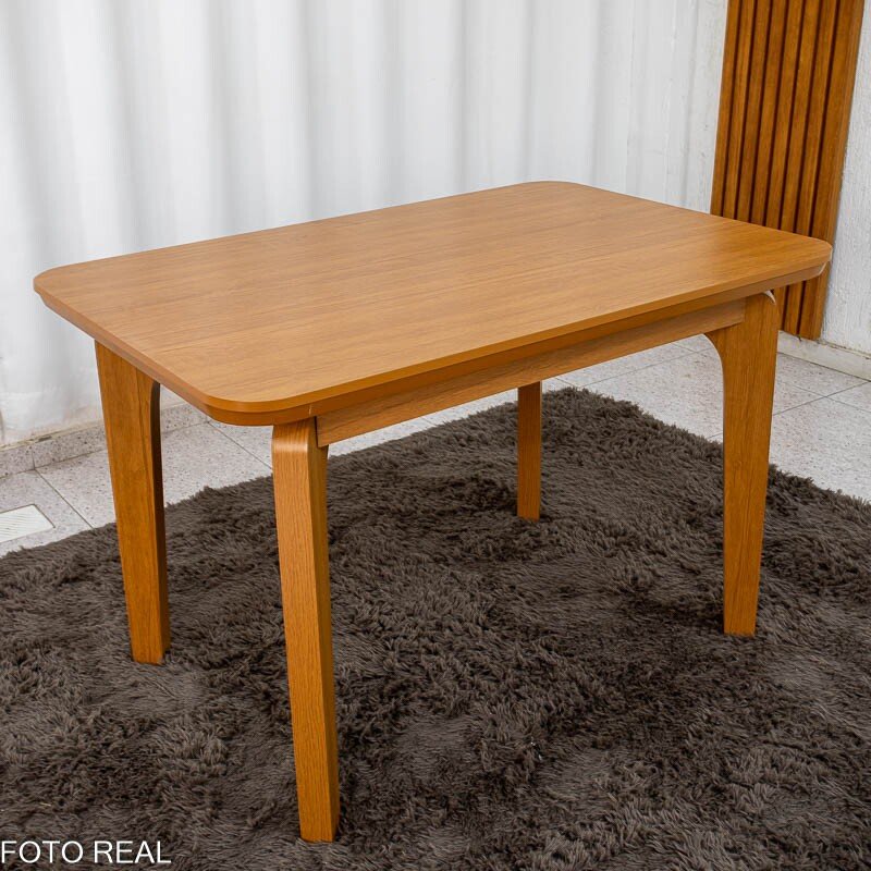 Mesa de Jantar Londrina 120x80 Cinamomo Rufato + 4 Cad. Dubai Linho Bege 629 Madeira - Art Assento - Imagem 5