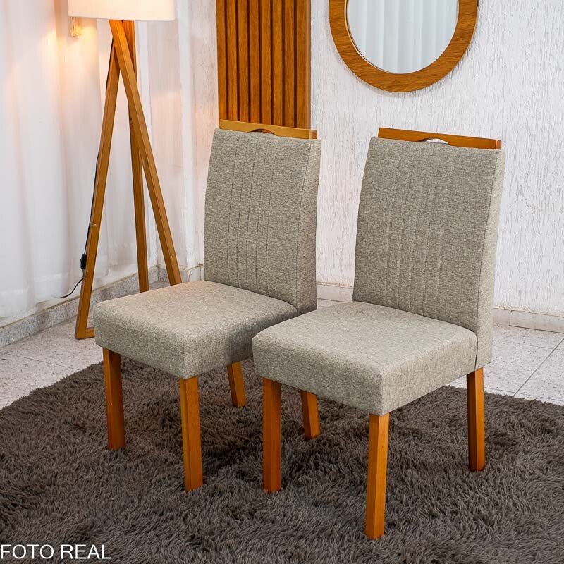 Mesa de Jantar Moscou 90x90 Vidro Off/Base Cinamomo + 4 Cad. Atlanta Linho Bege Cru Madeira Minas Plac - Entregue Montada - Imagem 8