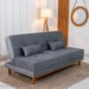 Sofá Cama Madrid Veludo Cinza 2303 Larg. 1.80m - Molas Bonnel